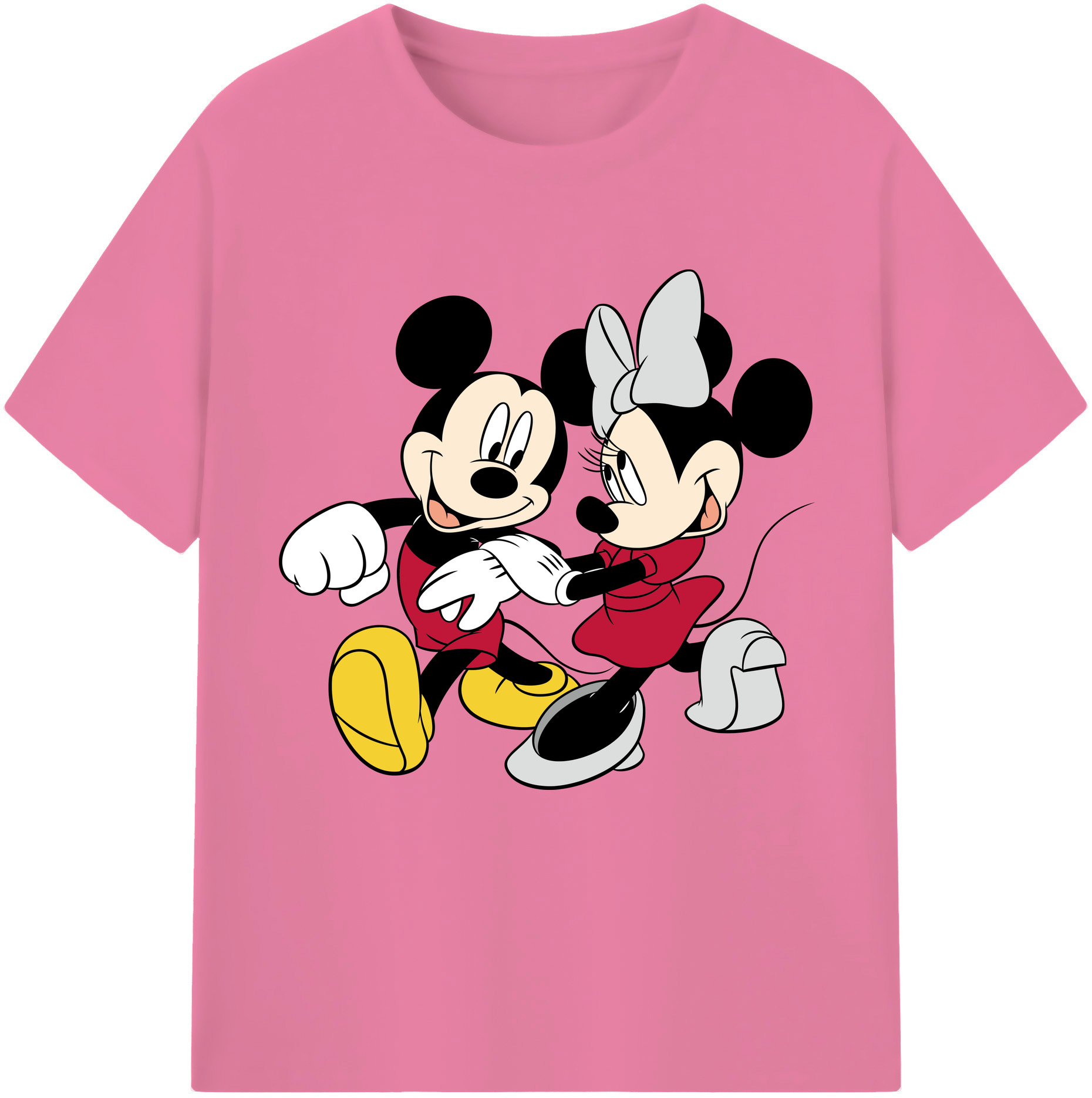 （画像用） ミッキーマウス Mickey Mouse 綿100％半袖Tシャツ（フロントプリント）